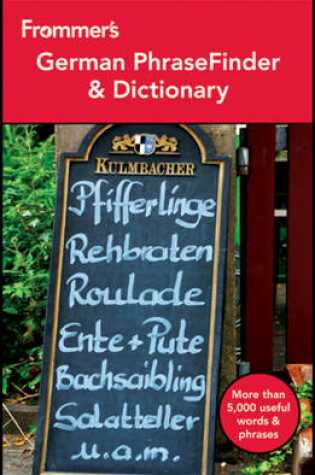 Cover of Frommer's German PhraseFinder & Dictionary