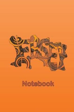 Cover of Jersey Channel Islands Orange Psychedelic Map Notebook