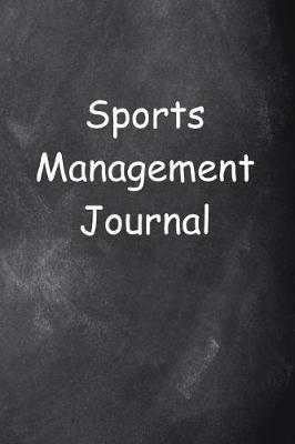 Book cover for Sports Management Journal Chalkboard Design