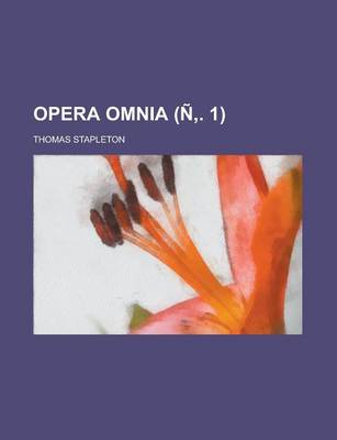 Book cover for Opera Omnia Volume N . 1