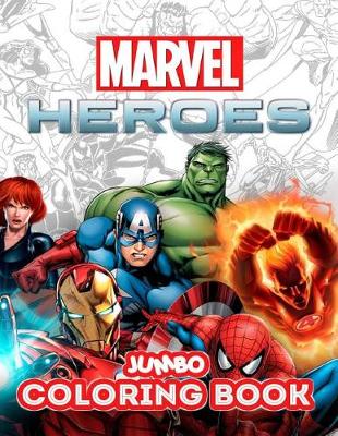 Book cover for Marvel Heroes Jumbo Coloring Book