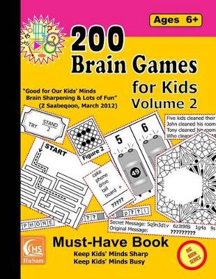 Book cover for 200 Brain Games for Kids Volume 2