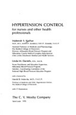 Cover of Hypertension Control for Nurses and Other Health Professionals