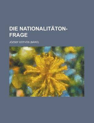 Book cover for Die Nationalitaton-Frage