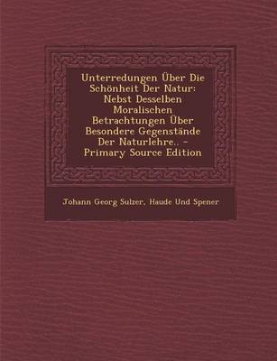 Book cover for Unterredungen Uber Die Schonheit Der Natur