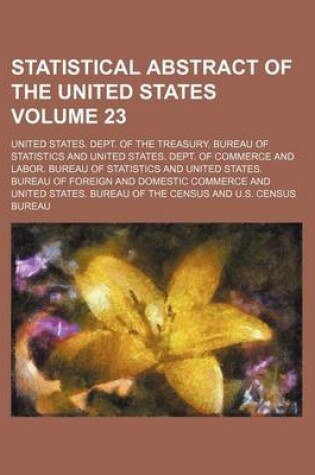 Cover of Statistical Abstract of the United States Volume 23