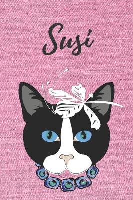 Book cover for personalisiertes Notizbuch Katze / Notizheft / Journal / Malbuch / Tagebuch / Kritzelbuch / DIN A5 / Geschenk Susi