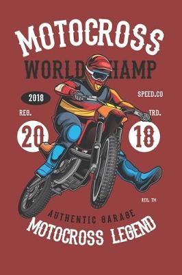 Book cover for motocross notebook