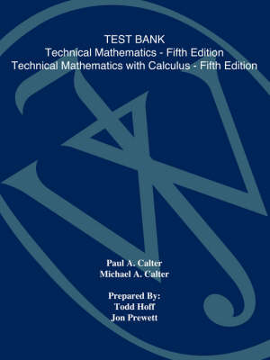 Book cover for Technical Mathematics with Calculus, Test Bank