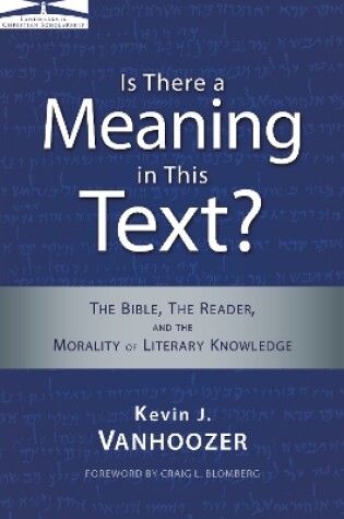 Cover of Is There a Meaning in This Text?
