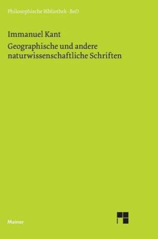 Cover of Geographische und andere naturwissenschaftliche Schriften