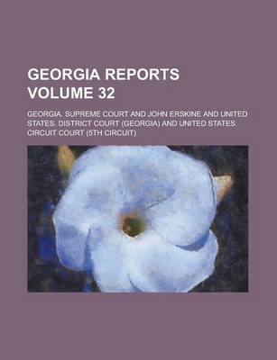 Book cover for Georgia Reports Volume 32