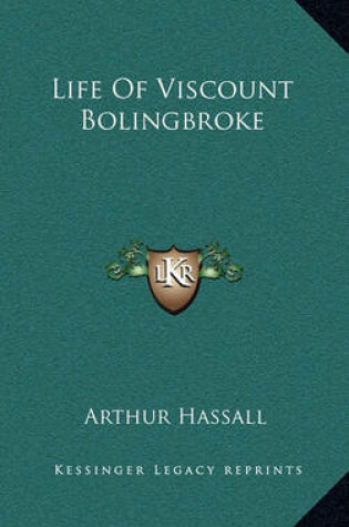 Cover of Life of Viscount Bolingbroke