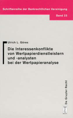 Cover of Interessenkonflikte von Wertpapierdienstleistern und -analysten bei der Wertpapieranalyse