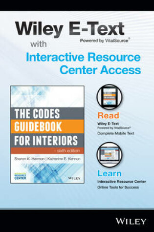 Cover of The Codes Guidebook for Interiors, 6e Wiley E-Text Folder and Interactive Resource Center Access Card