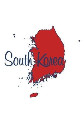 Book cover for South Korea - National Colors 101 - White Red & Blue - Lined Notebook with Margins - 6X9