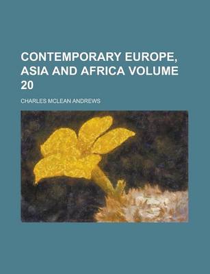 Book cover for Contemporary Europe, Asia and Africa Volume 20