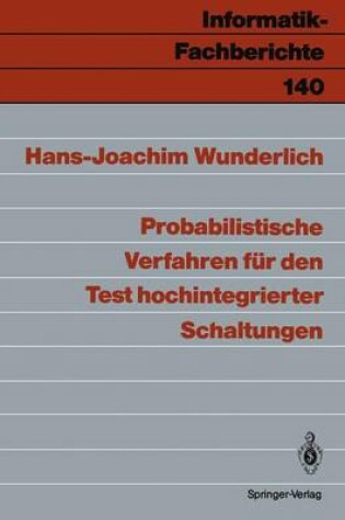 Cover of Probabilistische Verfahren fur den Test Hochintegrierter Schaltungen