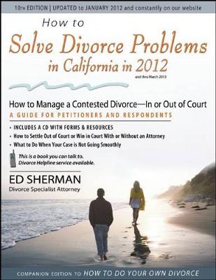 Book cover for How to Solve Divorce Problems in California in 2012