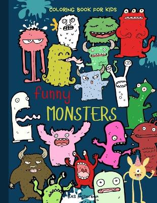 Book cover for Funny Monsters Coloring Book for kids