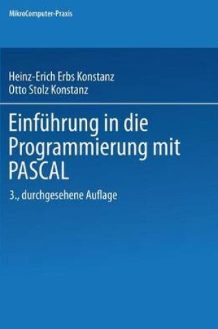 Cover of Einfuhrung in Die Programmierung Mit Pascal