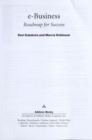 Cover of E-Busines:Roadmap for Success (Special Customized Version)