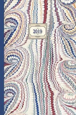 Book cover for 2019 Planner - Marbled Blues