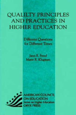 Cover of Quality Principles and Practices in Higher Education