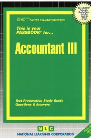 Cover of Accountant III