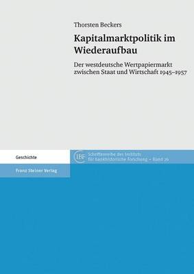 Cover of Kapitalmarktpolitik Im Wiederaufbau