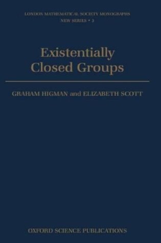 Cover of Existentially Closed Groups