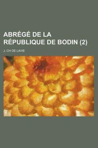 Cover of Abr G de La R Publique de Bodin (2)