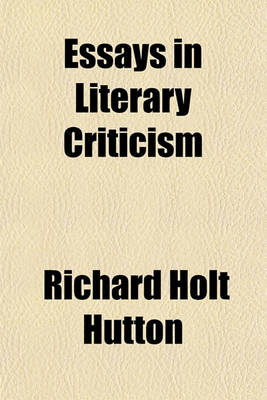 Book cover for Essays in Literary Criticism