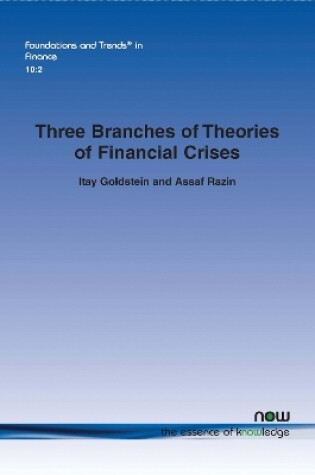 Cover of Three Branches of Theories of Financial Crises