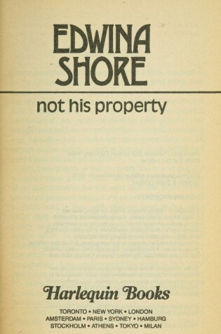 Cover of Not His Property