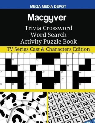 Book cover for Macgyver Trivia Crossword Word Search Activity Puzzle Book