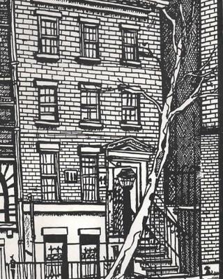 Book cover for Iconic Greenwich village New York Drawing writing Journal
