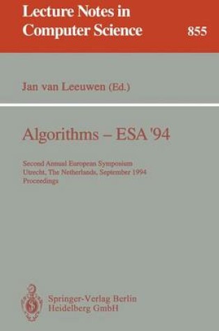 Cover of Algorithms - ESA '94