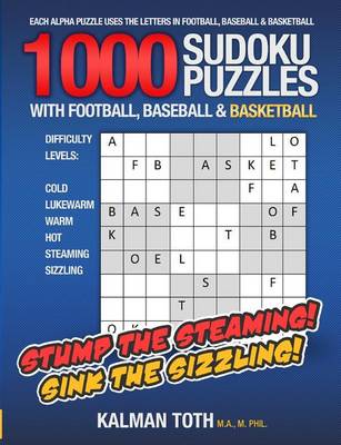 Book cover for 1000 Sudoku Puzzles with Football, Baseball & Basketball