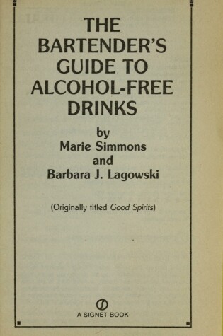 Cover of Simmons & Lagowski : Bartender'S Guide