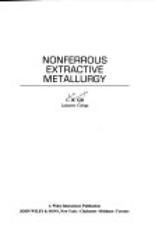 Cover of Nonferrous Extractive Metallurgy