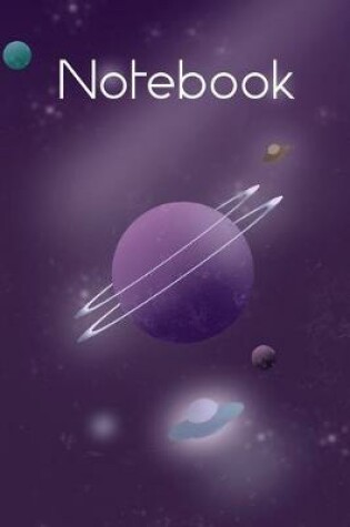 Cover of Galaxies, Planets and Spaceships Notebook