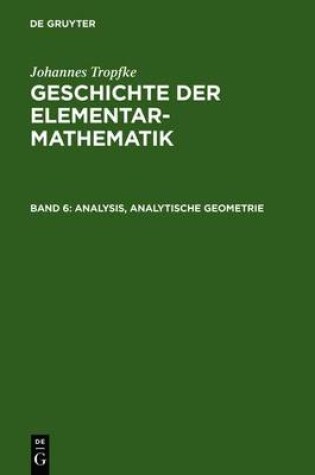 Cover of Analysis, Analytische Geometrie