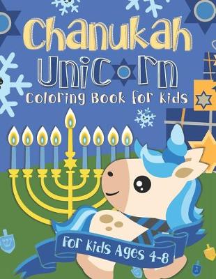 Book cover for Chanukah Unicorn Coloring Book for Kids