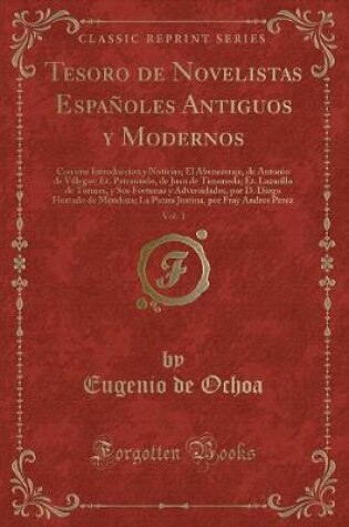 Cover of Tesoro de Novelistas Españoles Antiguos y Modernos, Vol. 1