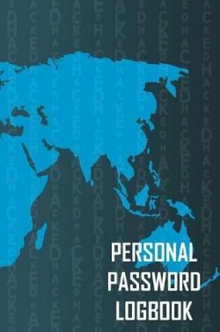 Cover of Personal Password Logbook with World Map Cover