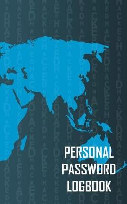Book cover for Personal Password Logbook with World Map Cover