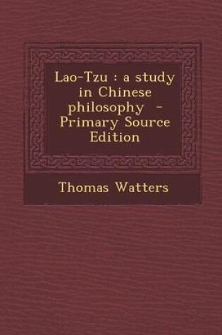 Cover of Lao-Tzu