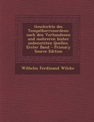 Book cover for Geschichte Des Tempelherrenordens