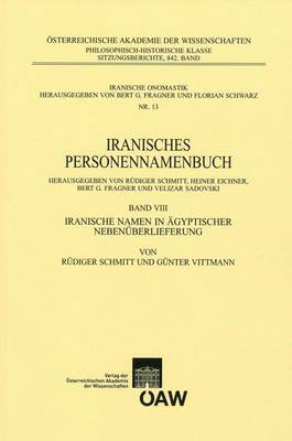 Book cover for Iranisches Personennamenbuch Band VIII